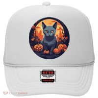 Russian Blue Cat Halloween Pumpkin Love Cats Hat thumb 0