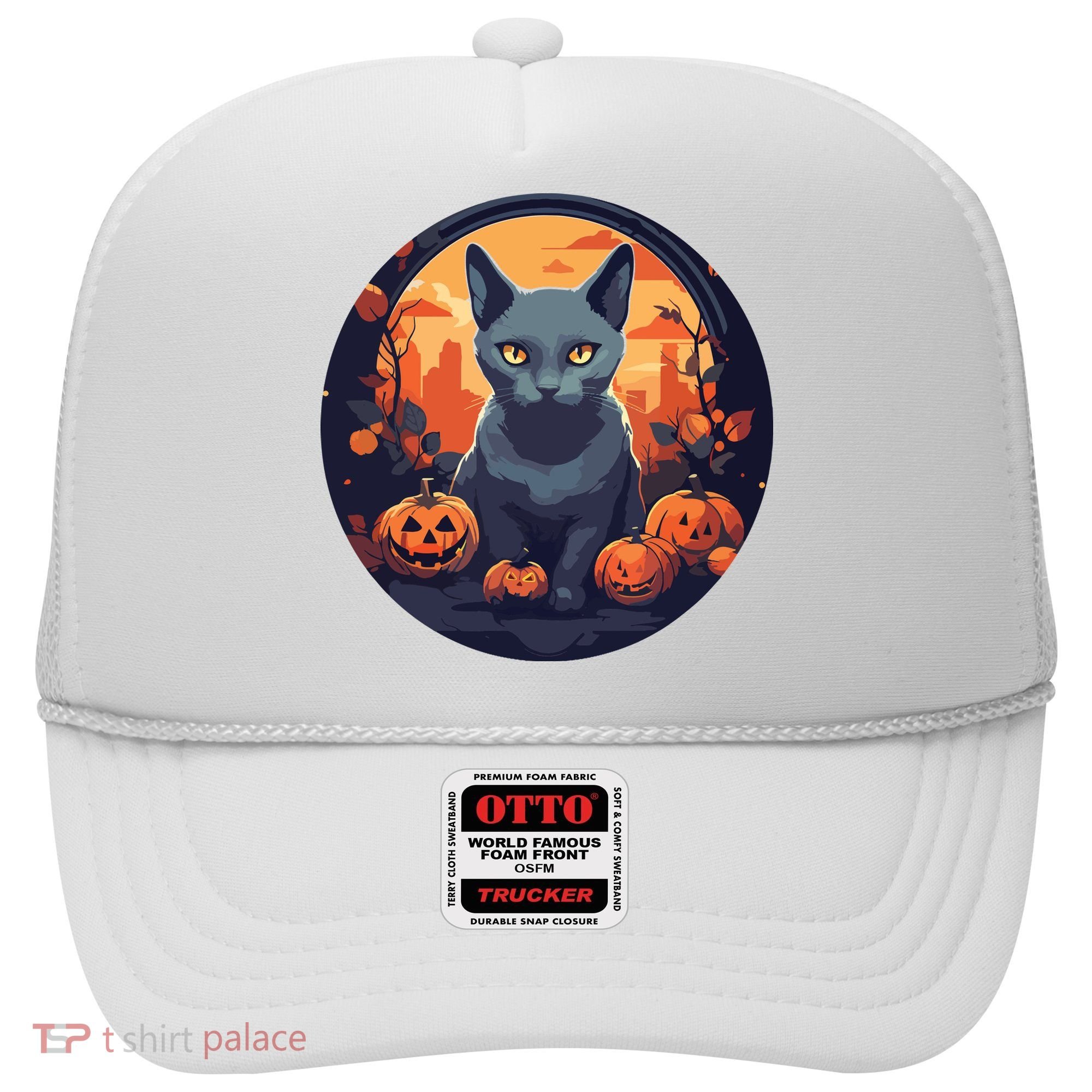 Russian Blue Cat Halloween Pumpkin Love Cats Hat