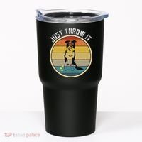 Retro Border Collie Lover Just Throw It Border Collie Mom Tumbler thumb 0