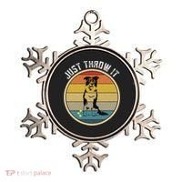 Retro Border Collie Lover Just Throw It Border Collie Mom Ornament thumb 0