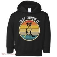 Retro Border Collie Lover Just Throw It Border Collie Mom Toddler Hoodie thumb 0