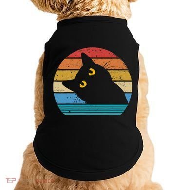 Retro Black Cat Lover Vintage Style Cats Cute Kitty Gift TShirt Doggie Tank
