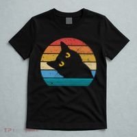 Retro Black Cat Lover Vintage Style Cats Cute Kitty Gift TShirt T-Shirt thumb 5