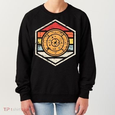 Retro Badge Crokinole Board Women's Sweatshirt