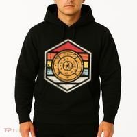 Retro Badge Crokinole Board Hoodie thumb 2
