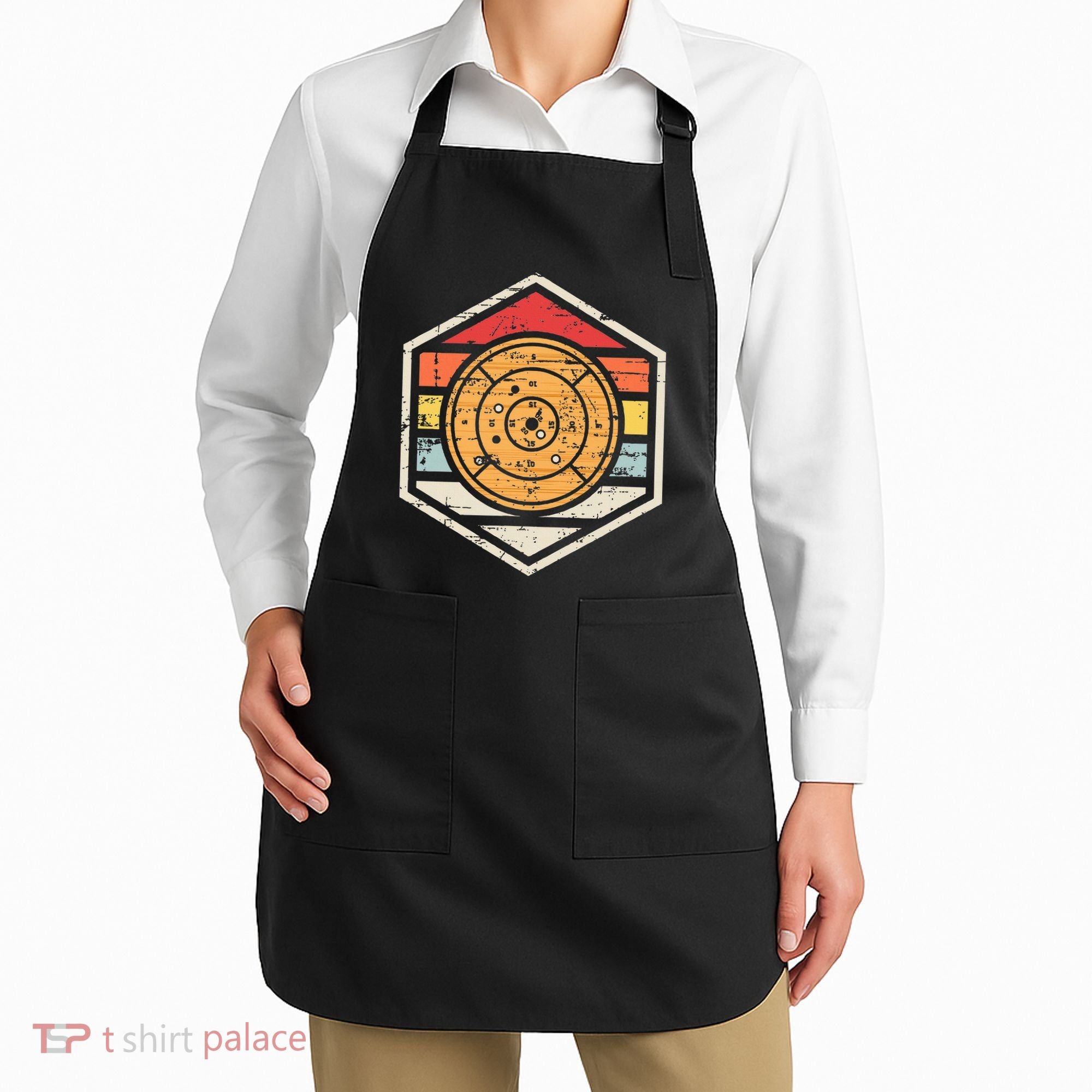 Retro Badge Crokinole Board Apron