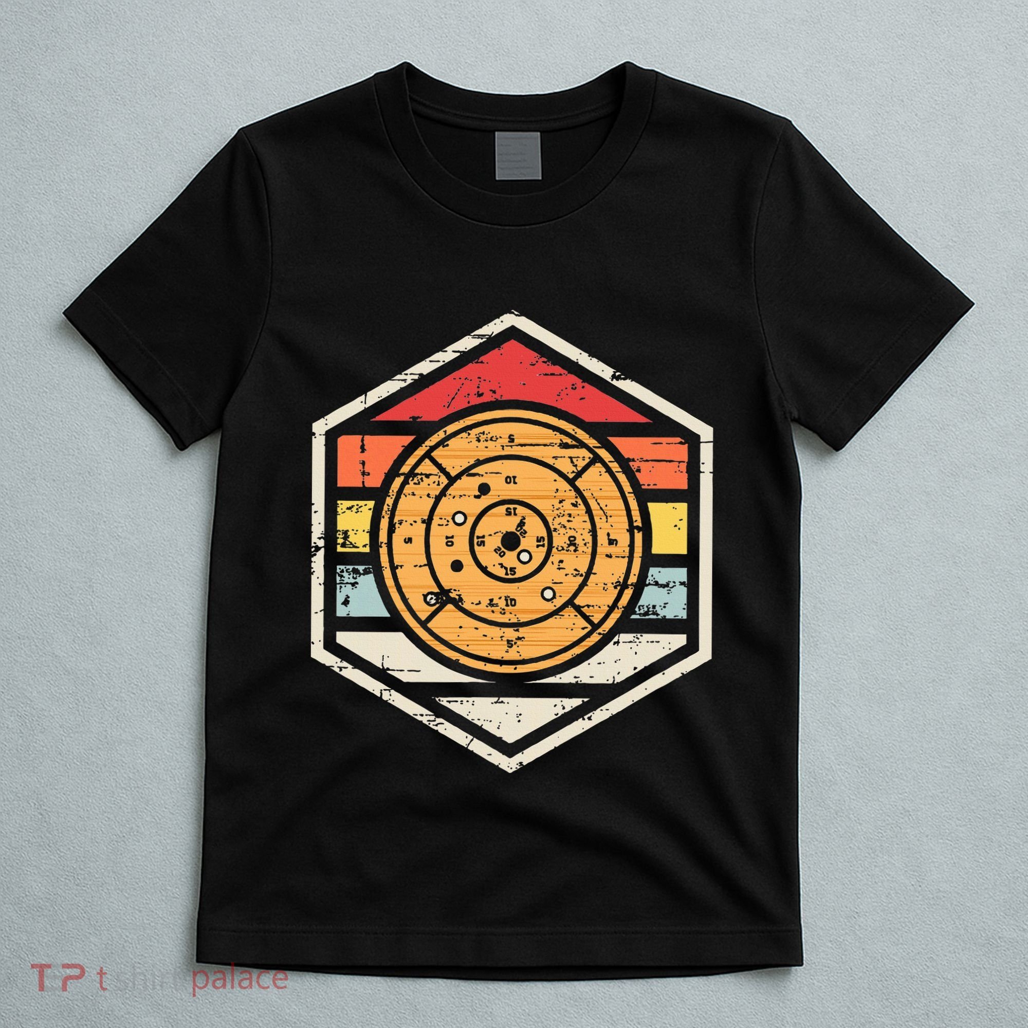 Retro Badge Crokinole Board T-Shirt