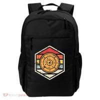 Retro Badge Crokinole Board Backpack thumb 0