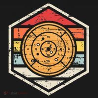 Retro Badge Crokinole Board Backpack thumb 2