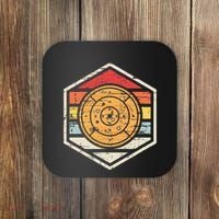 Retro Badge Crokinole Board Coaster thumb 0