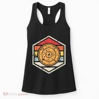 Retro Badge Crokinole Board Women's Tank Top thumb 0