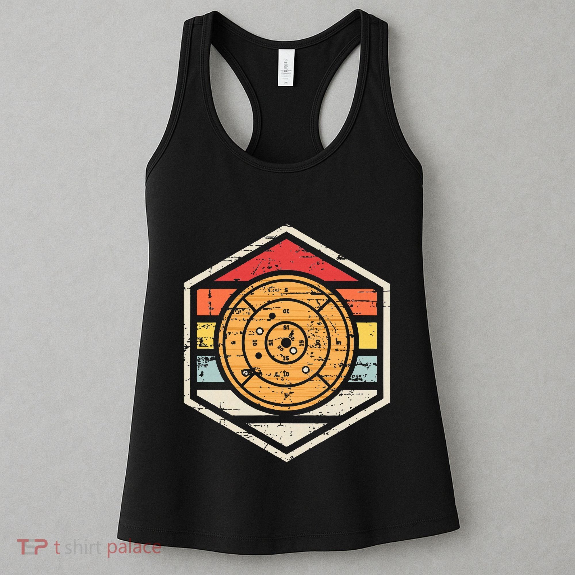 Retro Badge Crokinole Board Women's Tank Top