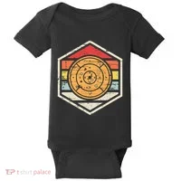 Retro Badge Crokinole Board Baby Bodysuit thumb 0