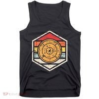 Retro Badge Crokinole Board Tank Top thumb 0