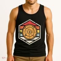 Retro Badge Crokinole Board Tank Top thumb 3