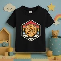 Retro Badge Crokinole Board Toddler T-Shirt thumb 3