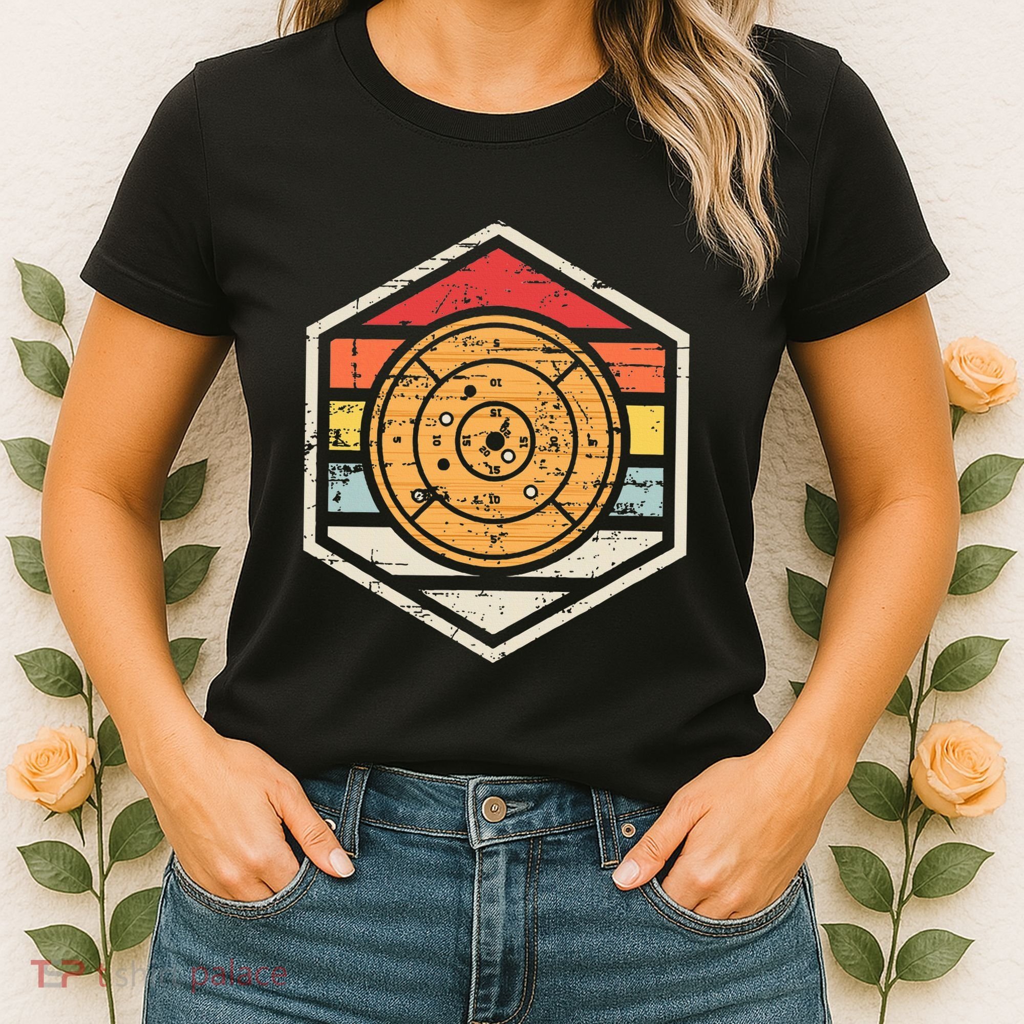 Retro Badge Crokinole Board Women's T-Shirt