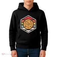 Retro Badge Crokinole Board Kids Hoodie thumb 4