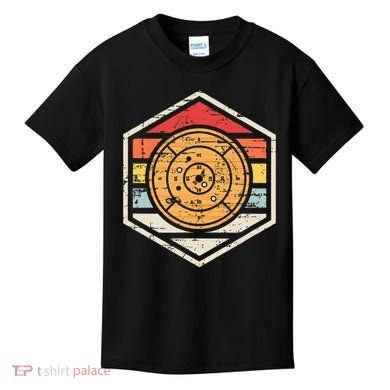 Retro Badge Crokinole Board Kids T-Shirt