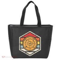 Retro Badge Crokinole Board Tote Bag thumb 0