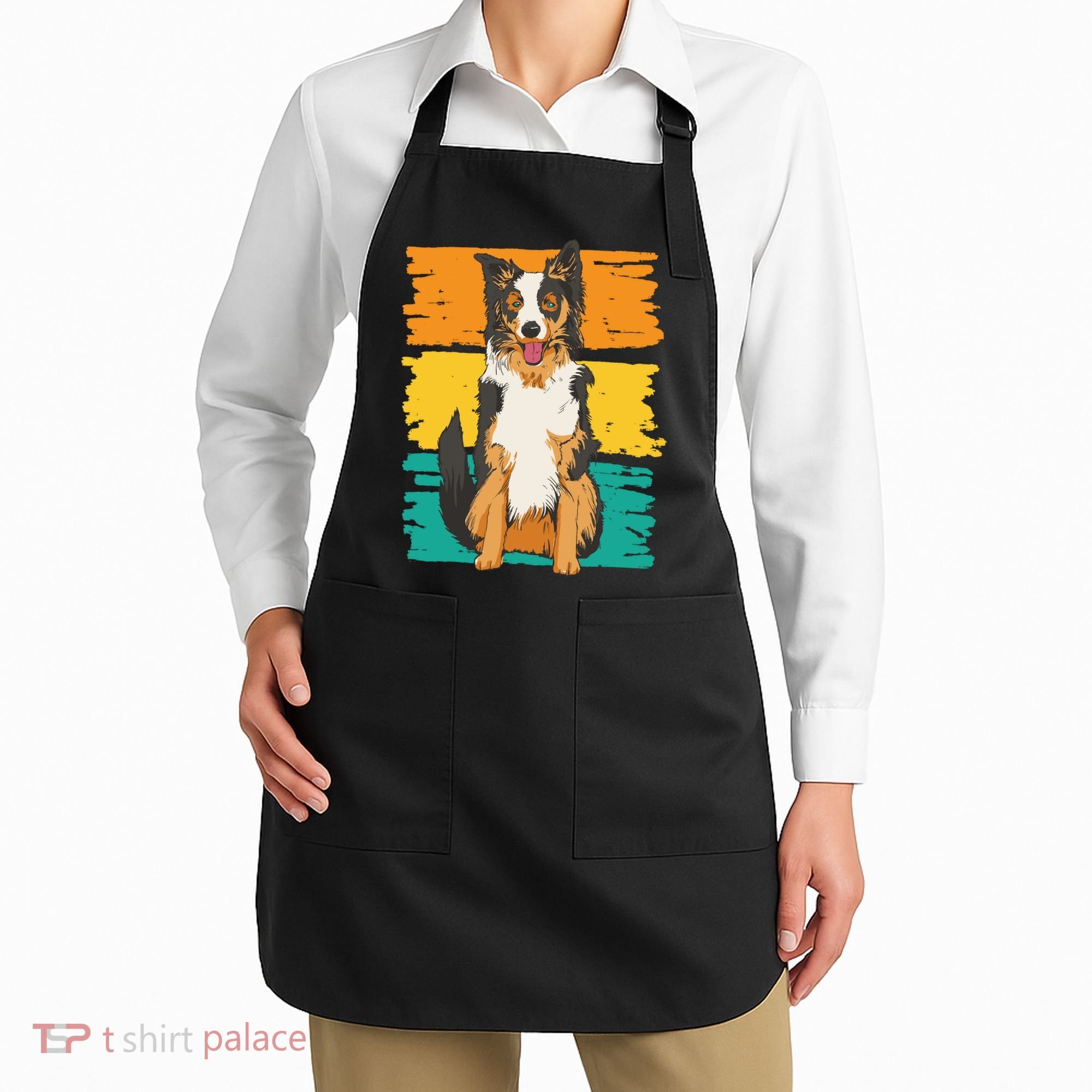 Retro Border Collie Apron