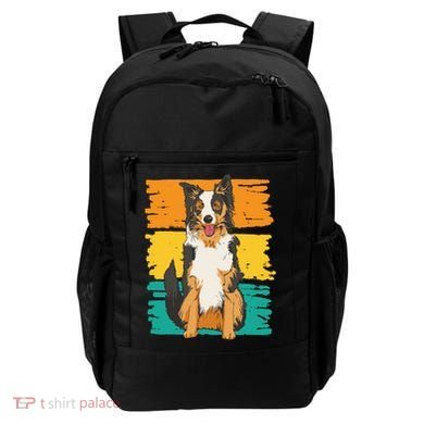 Retro Border Collie Backpack