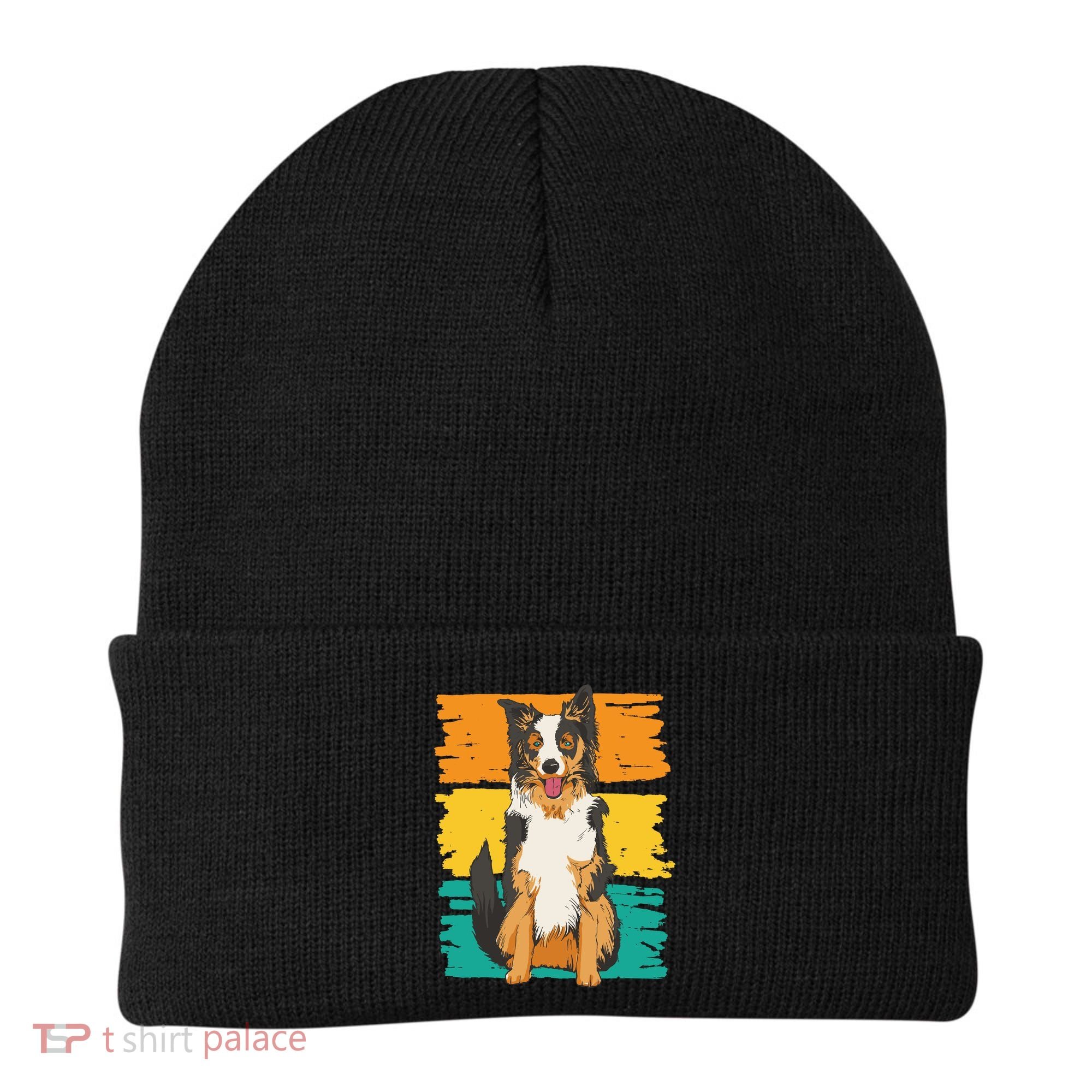 Retro Border Collie Beanie