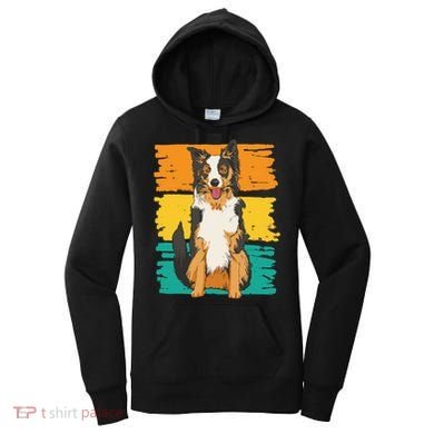 Retro Border Collie Women's Hoodie