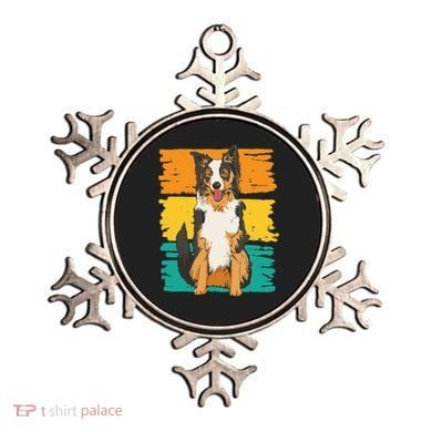 Retro Border Collie Ornament