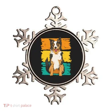 Retro Border Collie Ornament