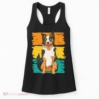 Retro Border Collie Women's Tank Top thumb 0