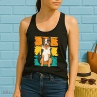 Retro Border Collie Women's Tank Top thumb 2
