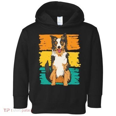 Retro Border Collie Toddler Hoodie