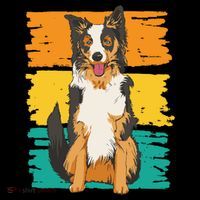 Retro Border Collie Toddler Hoodie thumb 2