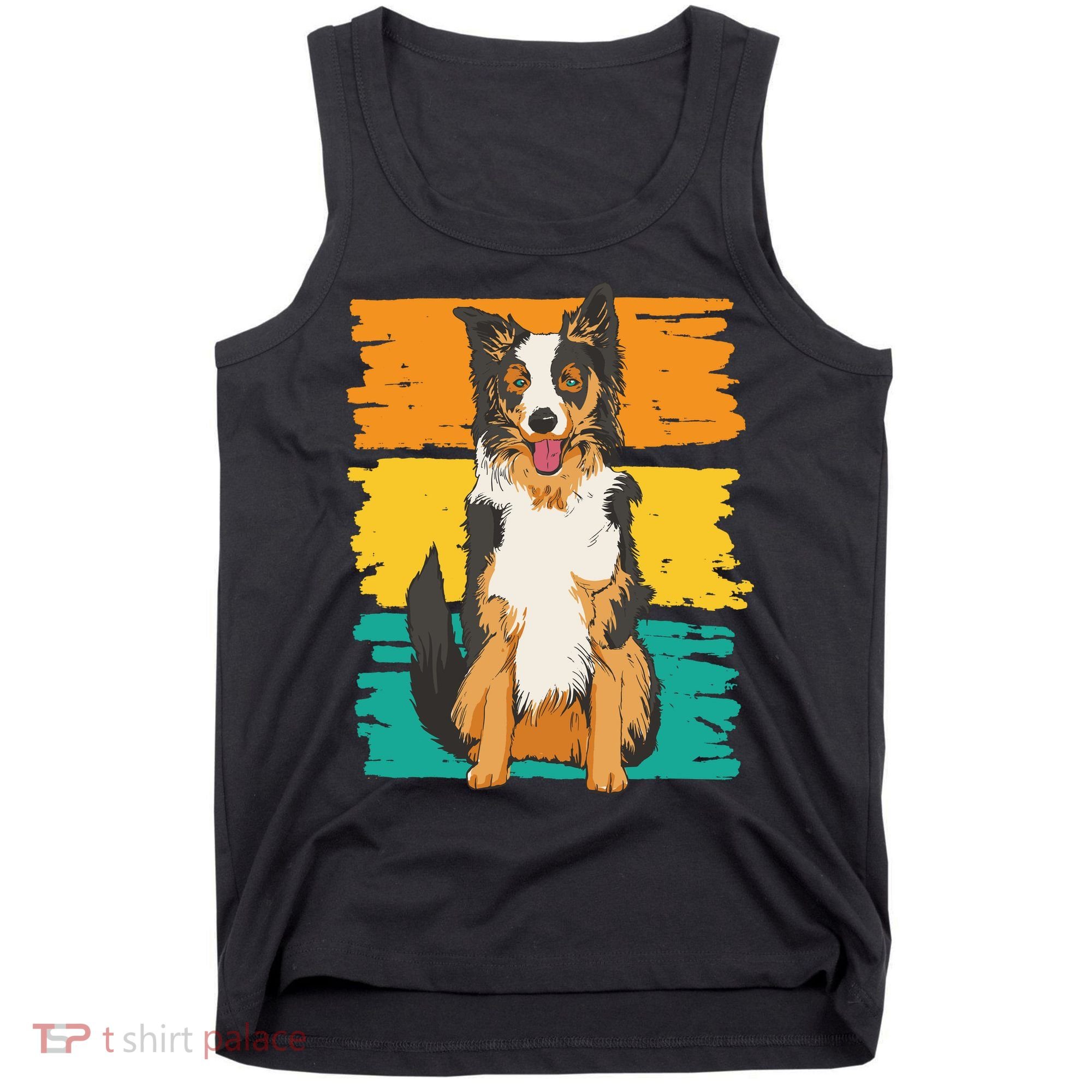 Retro Border Collie Tank Top
