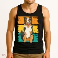 Retro Border Collie Tank Top thumb 3