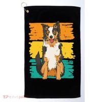 Retro Border Collie Golf Towel thumb 0