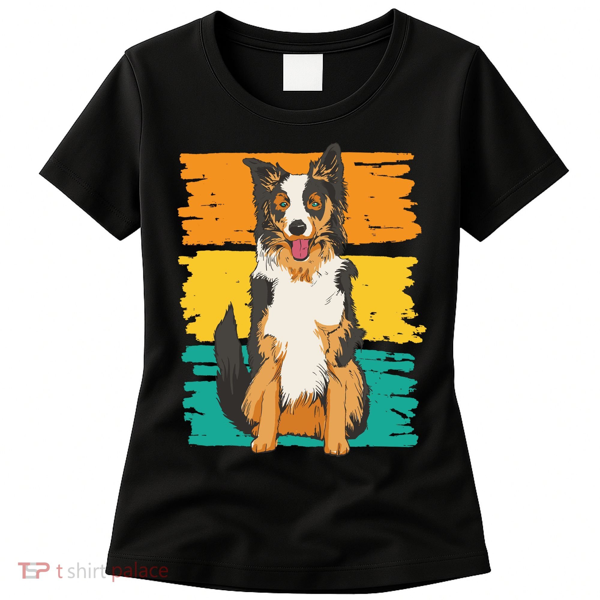 Retro Border Collie Women's T-Shirt
