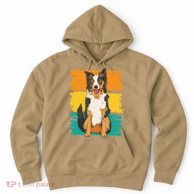 Retro Border Collie Hoodie