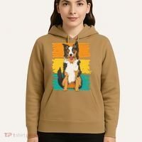 Retro Border Collie Hoodie thumb 5
