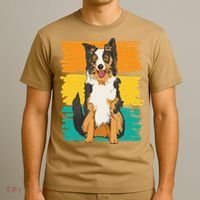 Retro Border Collie T-Shirt thumb 3