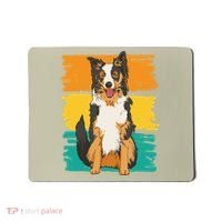 Retro Border Collie Mousepad thumb 0