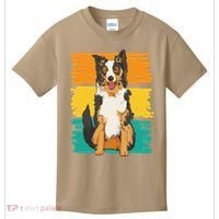 Retro Border Collie Kids T-Shirt thumb 0