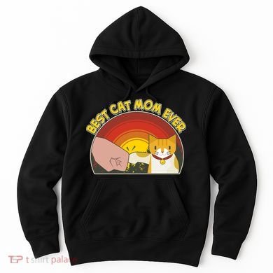 Retro Best Cat Mom Ever Hoodie
