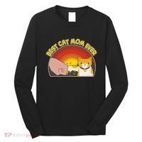 Retro Best Cat Mom Ever Long Sleeve Shirt thumb 0