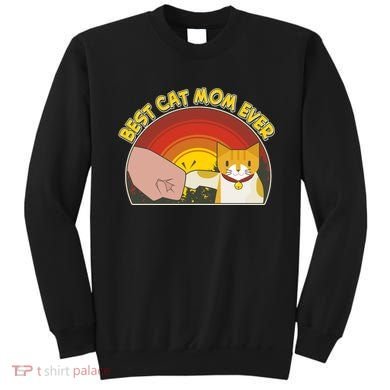 Retro Best Cat Mom Ever Sweatshirt