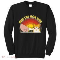 Retro Best Cat Mom Ever Sweatshirt thumb 0