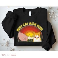 Retro Best Cat Mom Ever Sweatshirt thumb 2