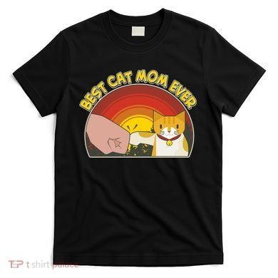 Retro Best Cat Mom Ever T-Shirt