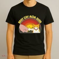 Retro Best Cat Mom Ever T-Shirt thumb 3